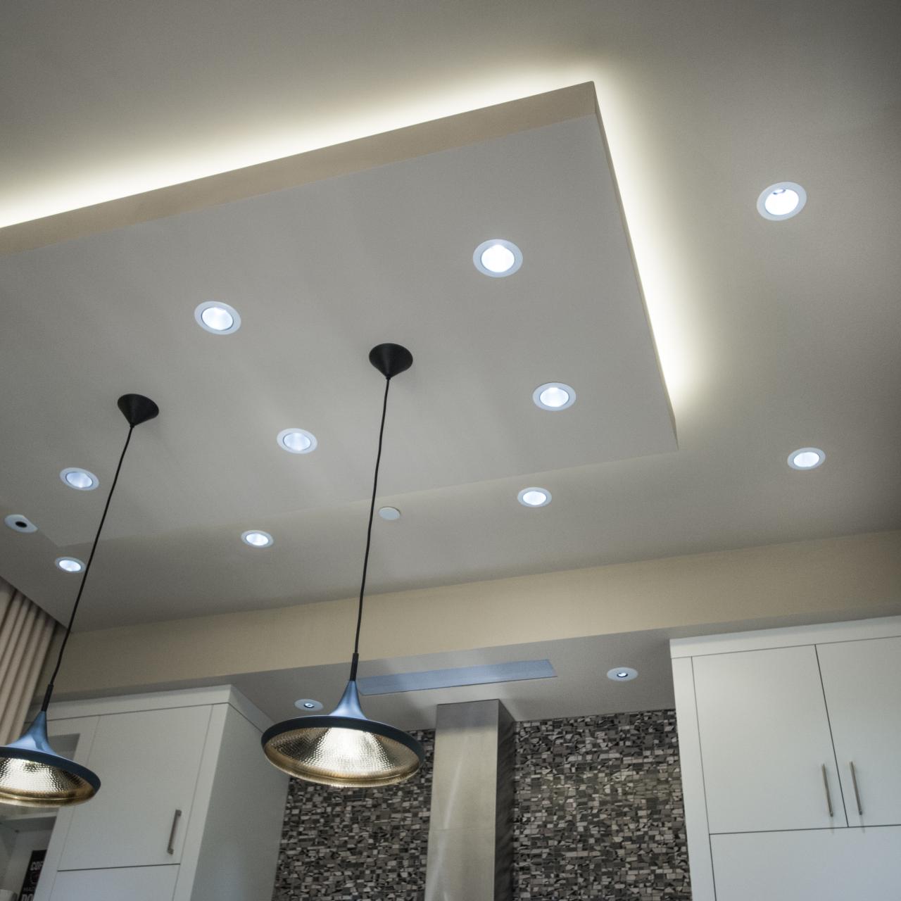 Can recessed lights be installed in an existing ceiling?